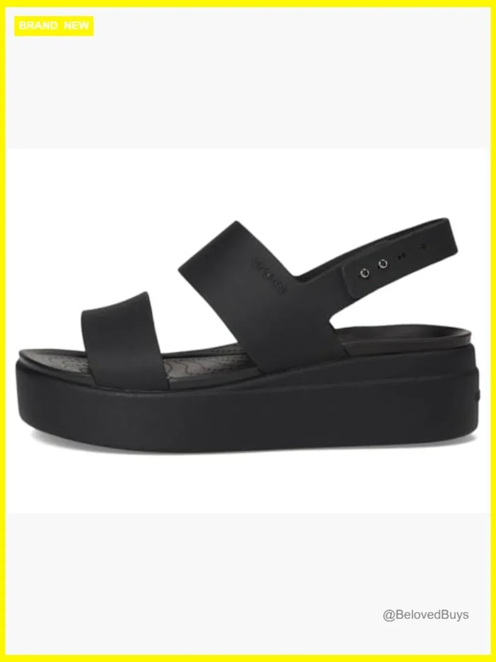 Women's Platform Wedge Sandals with Adjustable Buckle - Relaxed Fit